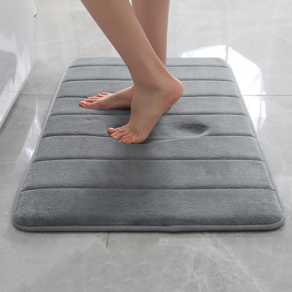 쿠션 메모리폼발매트 싱크대발판 건식화장실러그 빨아쓰는 발깔개 배스매트 스탠딩 매트 2종 - 상품 이미지
