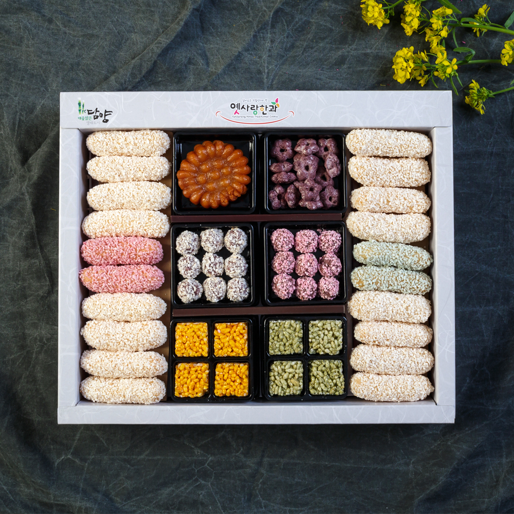 담양 한과 명절 선물세트 꽃창포 2단 제품 이미지