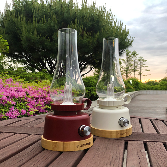 지오프리 뱀부 랜턴 캠핑 조명 LED 차박 램프 감성랜턴 전등 무드등 호롱불