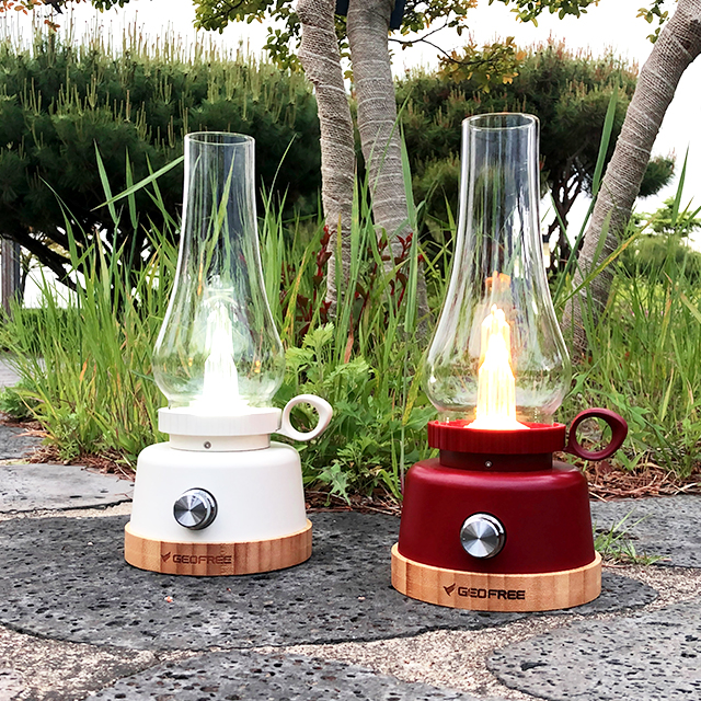 지오프리 뱀부 랜턴 캠핑 조명 LED 차박 램프 감성랜턴 전등 무드등 호롱불