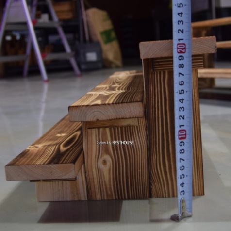 원목 화분테이블 얇은테이블 화분탁자 창가 선반 벽 소파사이드 우드 3단 계단 합판 화초