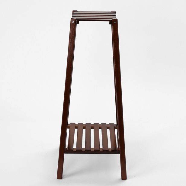 2단 화분 테이블 원목 우드 침대 보조 정리대 소파 사이드테이블 얇은 진열대 받침대 선반