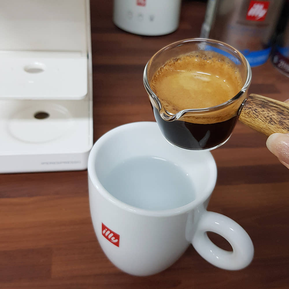 우드핸들 미니저그 샷잔 실사용 사진