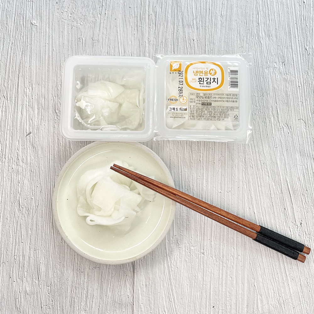 그래도푸드 일회용 냉면김치 냉면무김치 흰색 3인분 소포장 150g, 10개 이미지 6