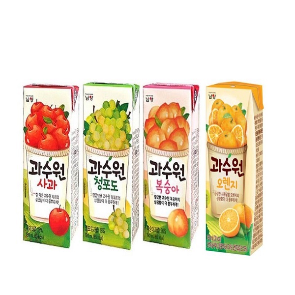 남양 과수원 사과 복숭아 청포도 오렌지 190ml : 커피365일