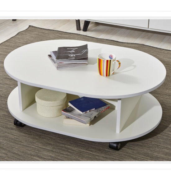 이동형 원형 협탁 바퀴 달린 테이블 이동식 티테이블 사이드
