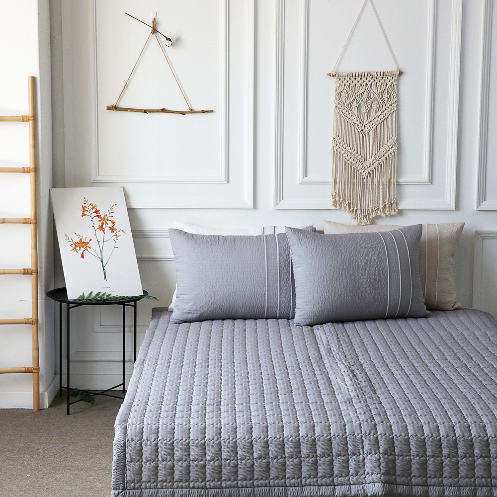 침대패드 라인 대나무 뱀부 시어서커 호텔식 리플 여름패드 슈퍼싱글 퀸 라지킹 - 상세 이미지 4