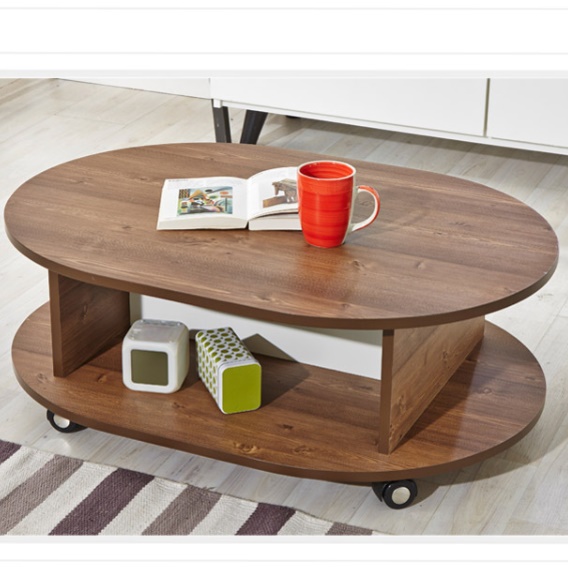 이동형 원형 협탁 바퀴 달린 테이블 이동식 티테이블 사이드