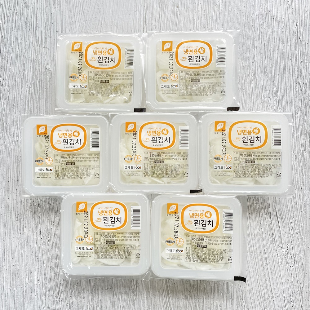 그래도푸드 일회용 냉면김치 냉면무김치 흰색 3인분 소포장 150g, 30개 - 상세 이미지 4