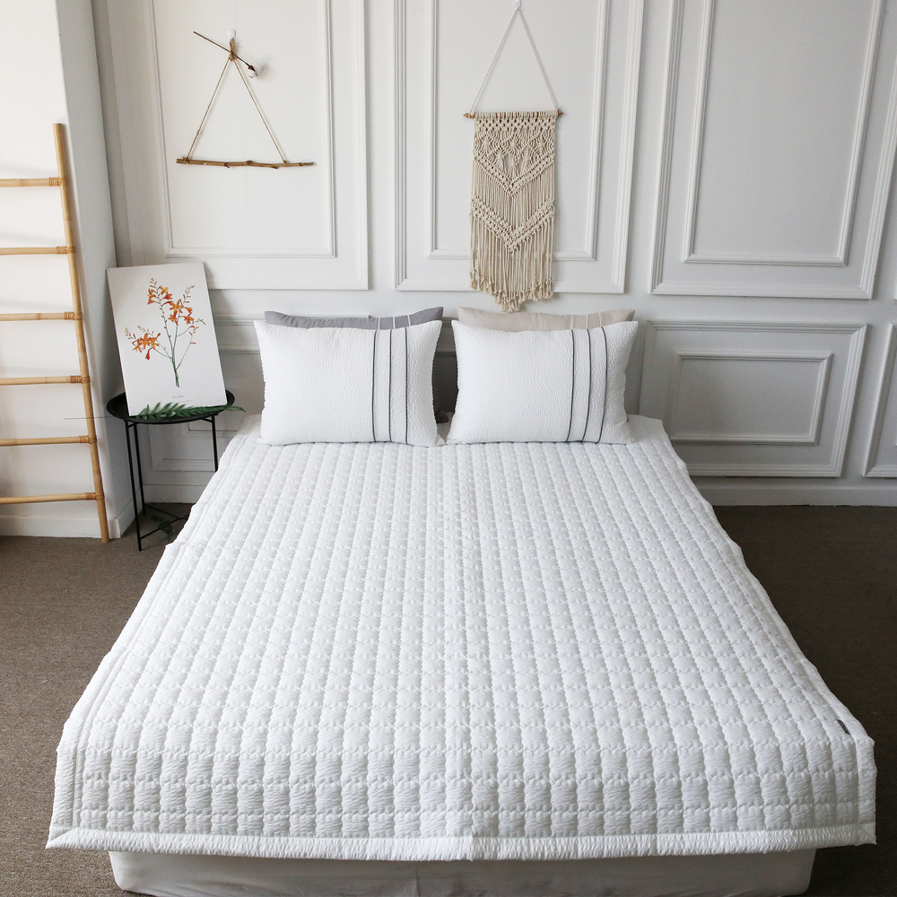 침대패드 라인 대나무 뱀부 시어서커 호텔식 리플 여름패드 슈퍼싱글 퀸 라지킹