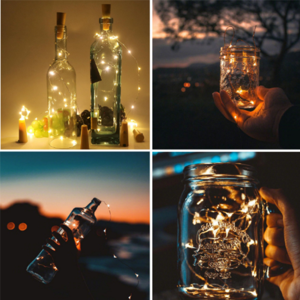 DDUNGK 코르크 와이어 전구 줄조명 감성 캠핑조명