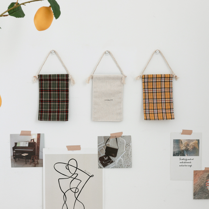 자체제작 스위치 가리개 보일러 가리개 세트 (로프+우드막대+패브릭 천)