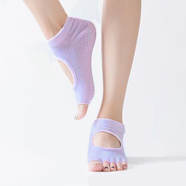 논슬립 토오픈 필라테스 요가양말 토삭스 순면 미끄럼방지 발가락 양말 - 상세 이미지 2