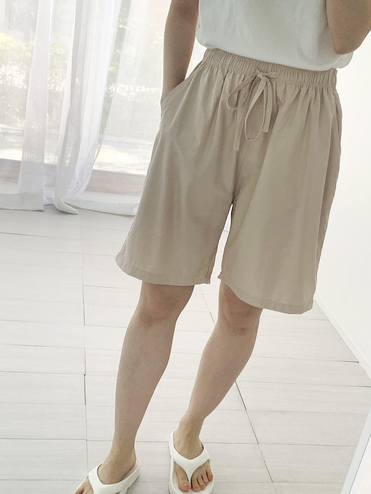 모달 세상편한 여자 남자공용 밴딩 실내복 잠옷바지 홈웨어 파자마 반바지 이미지 8