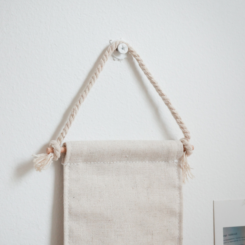 자체제작 스위치 가리개 보일러 가리개 세트 (로프+우드막대+패브릭 천)