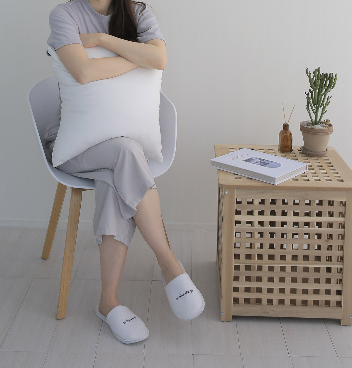 모달 세상편한 여자 밴딩 실내복 잠옷바지 홈웨어 파자마 8부바지 이미지 6