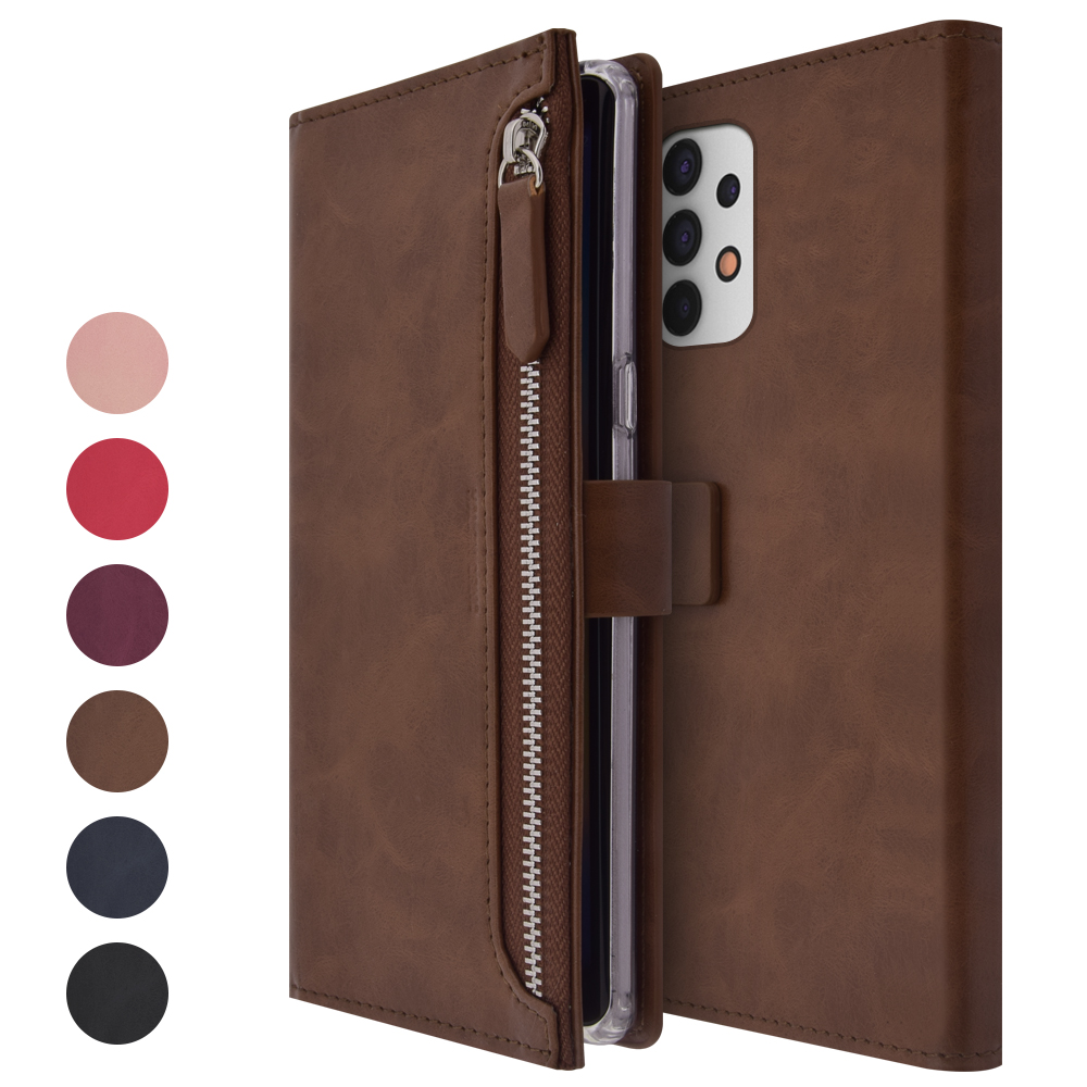 갤럭시 점프 A326 5G 지갑형 다이어리 휴대폰 케이스 브라운 - 상품 이미지