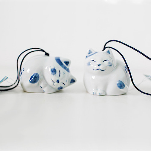 고양이 도자기 풍경  후우링(2종류)