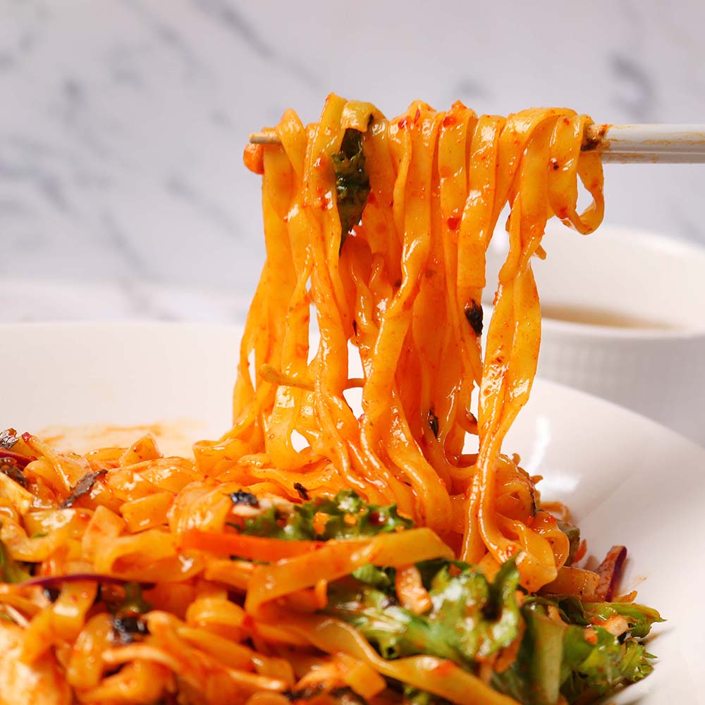 쫄깃매콤 비빔칼국수 2인분 야채+장국 포함 팔공산얼큰이 - 상세 이미지 2