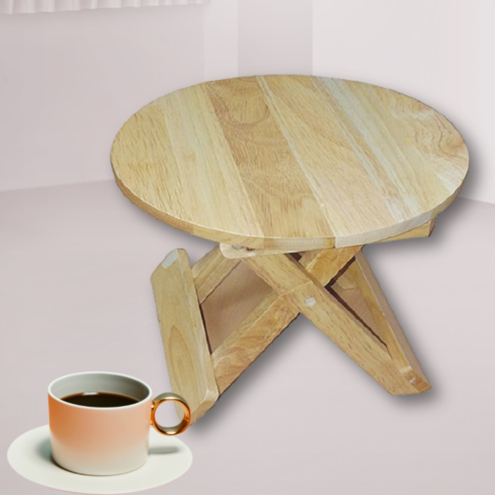 미니 찻상 접이식 원형 티테이블 거실용탁자 작은 테이블 좌식 원룸 거실 로우 낮은 테이블