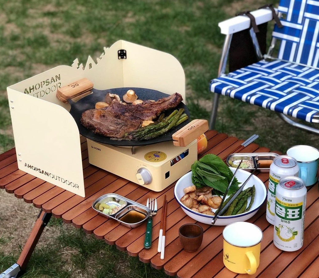 아홉산캠핑 캠핑버너 구이바다바람막이 윈드스크린 M사이즈