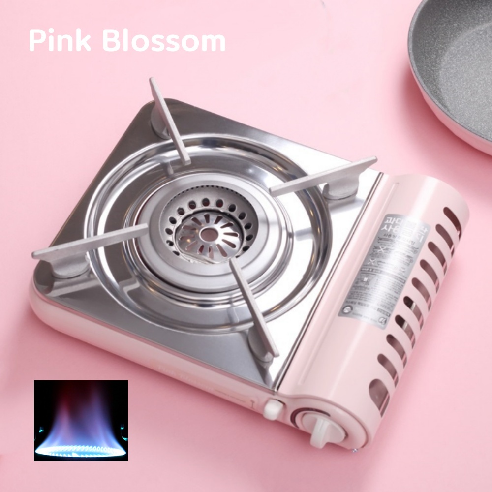 고화력 가스버너 슬림 캠핑버너 화력좋은 휴대용 브루스타 내연식 썬터치 핑크블로썸