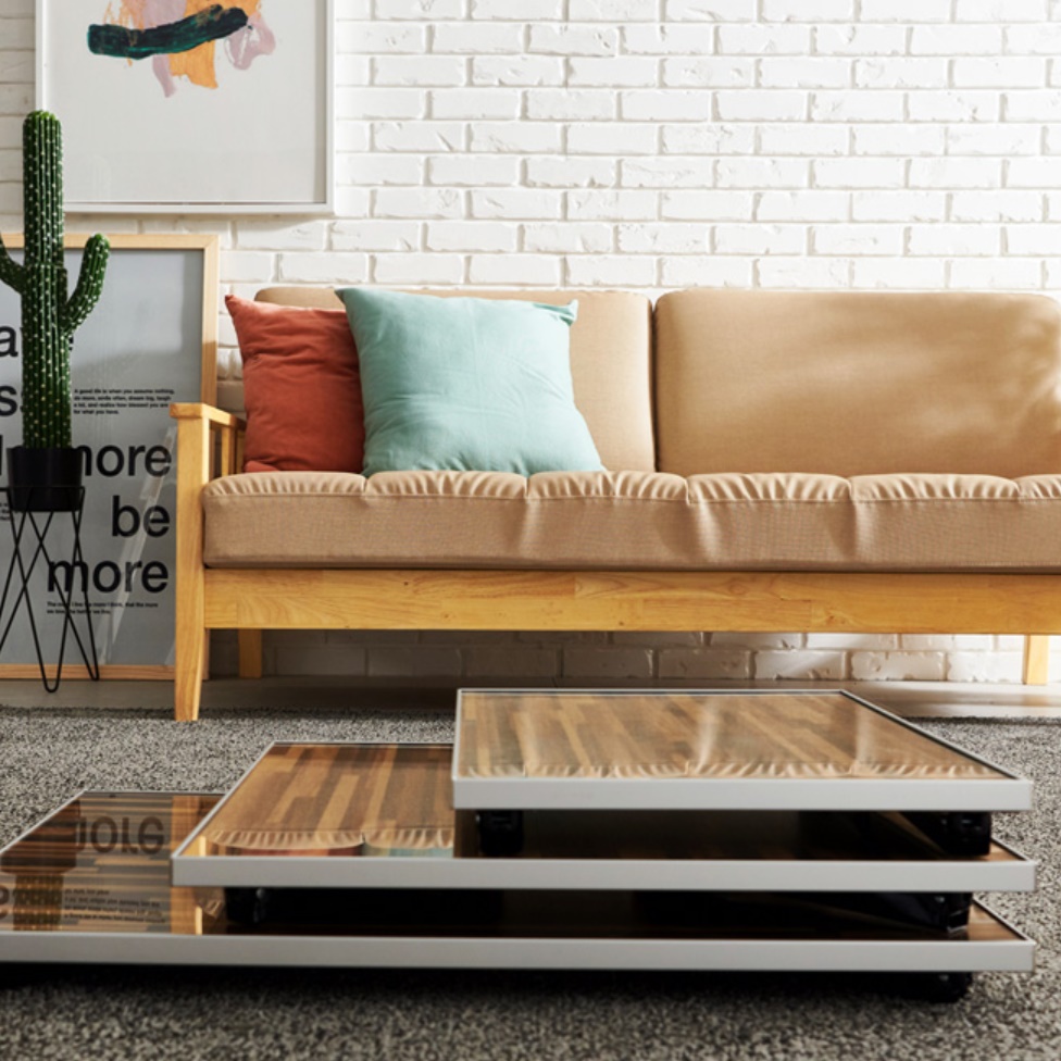 원목 나무 우드 접이식좌식식탁 거실용탁자 작은테이블 낮은테이블 미니티테이블 높은소파