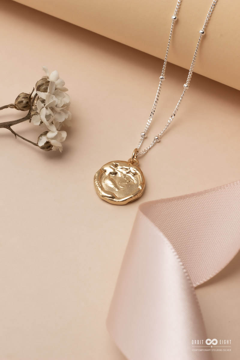 925실버 골드 엔틱 코인 펜던트 볼 체인 목걸이