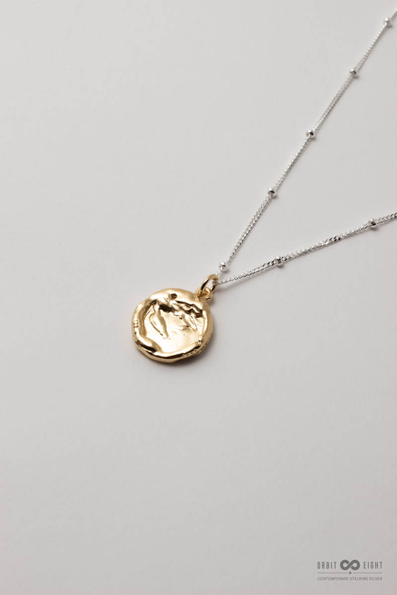 925실버 골드 엔틱 코인 펜던트 볼 체인 목걸이