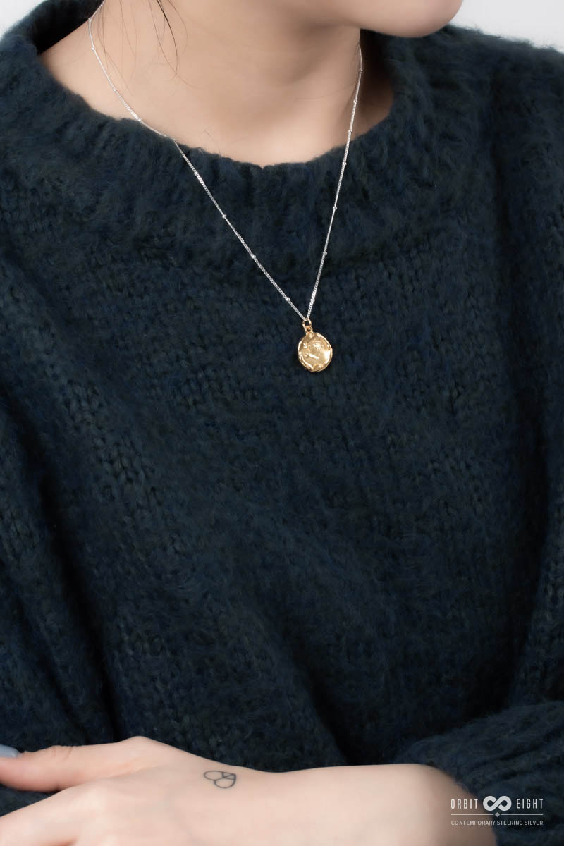 925실버 골드 엔틱 코인 펜던트 볼 체인 목걸이