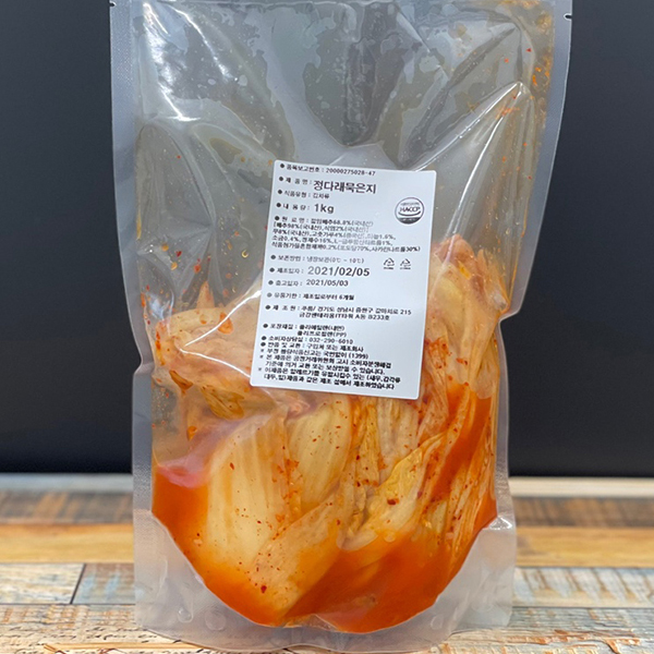 묵은지 1kg (정다래) - 3개월숙성 / 깔끔한 찌개,구이용 쪽 숙성지 - 상세 이미지 3