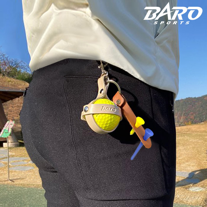 1+1 골프볼파우치 1구 가죽 골프공 케이스 주머니 BA-0801 골프티꽂이 세트 - 상세 이미지 3