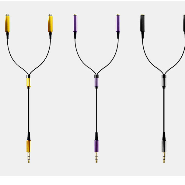 듀얼 Y형 커플 이어폰 젠더 오디오 케이블 스피커 헤드폰 헤드셋 스마트폰 4극 3.5mm - 상세 이미지 5