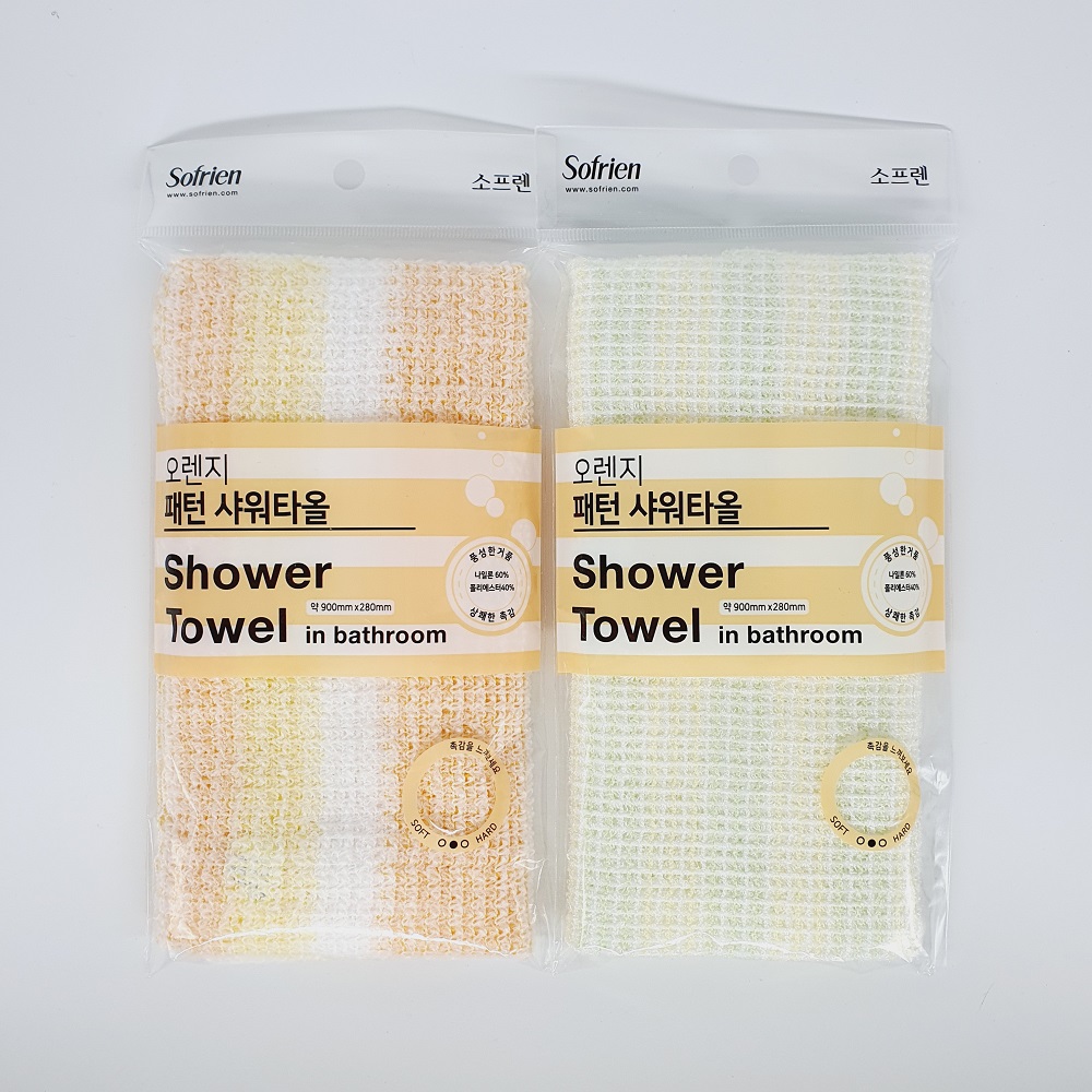 소프렌 오렌지 패턴 샤워타올 색상랜덤 (0238) - 메인 이미지