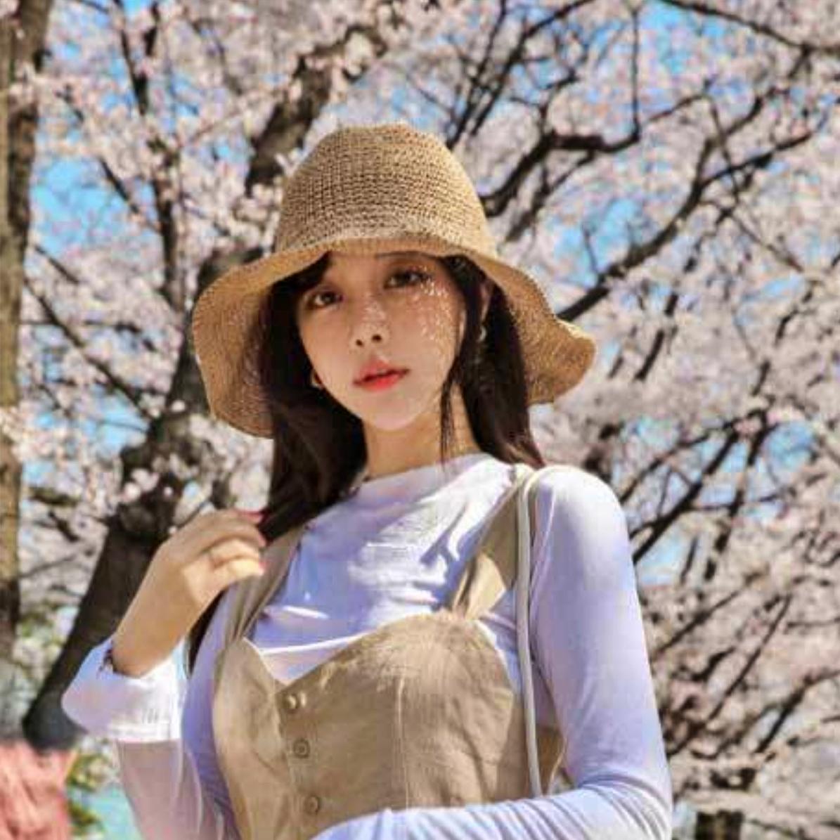 여성 여름용 모자 여행용 여자 라탄모자 캠핑 캠핑용 모자 여행 휴가 밀짚 밀집 - 상세 이미지 3