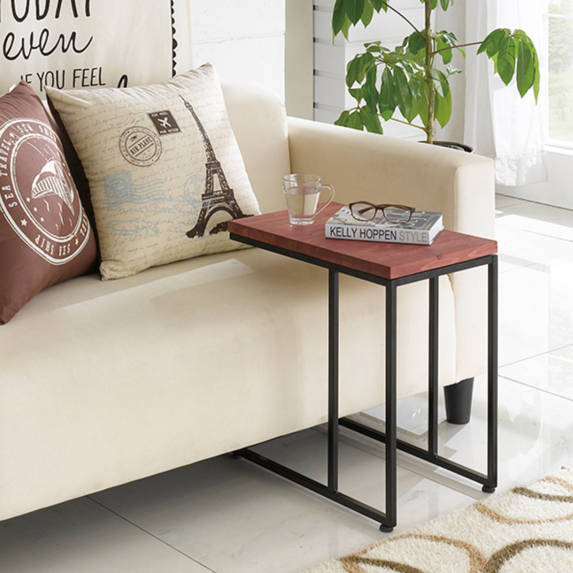 ㄷ자 테이블 미용실 티테이블 소형 탁자 미니 현관협탁 얇은 화분테이블 높은 쇼파 침대용