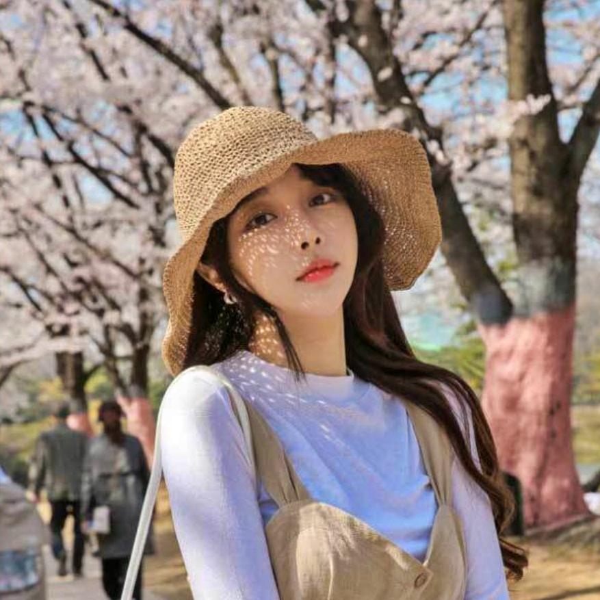 여성 여름용 모자 여행용 여자 라탄모자 캠핑 캠핑용 모자 여행 휴가 밀짚 밀집 - 상세 이미지 2