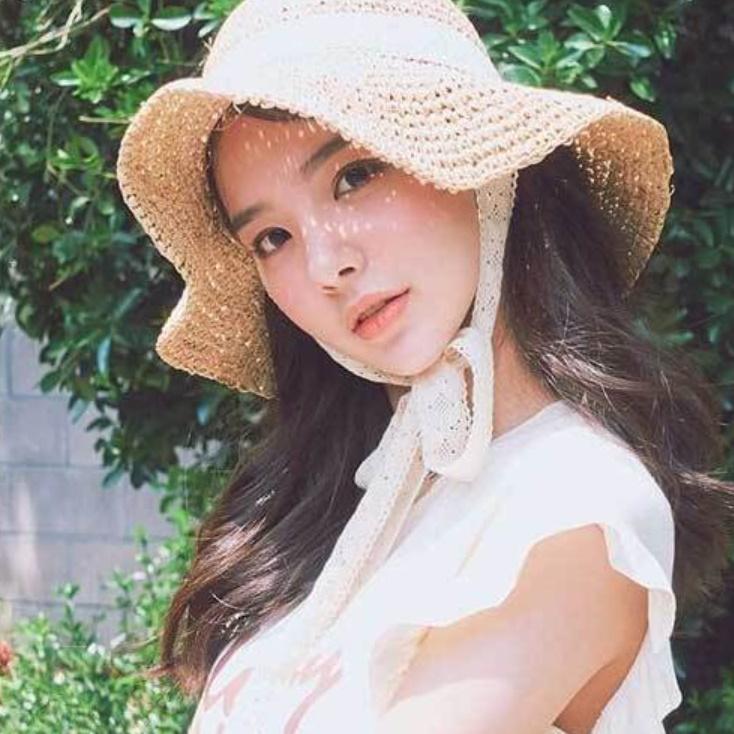 여자 라탄모자 여성 여름용 모자 정글모자 캠핑 캠핑용 여행 여행용 휴가 바다 밀짚 밀집 - 상품 이미지
