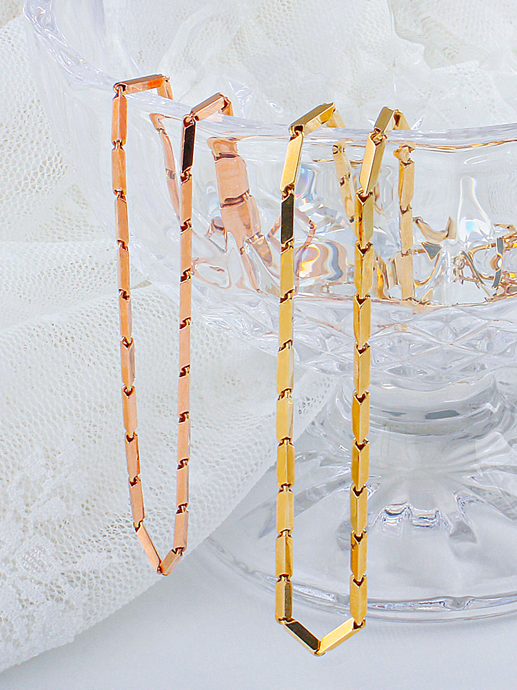 대나무 체인 금목걸이 목걸이 줄 골드 1.5 D 2 Don 14k 18k 커플 선물 생일