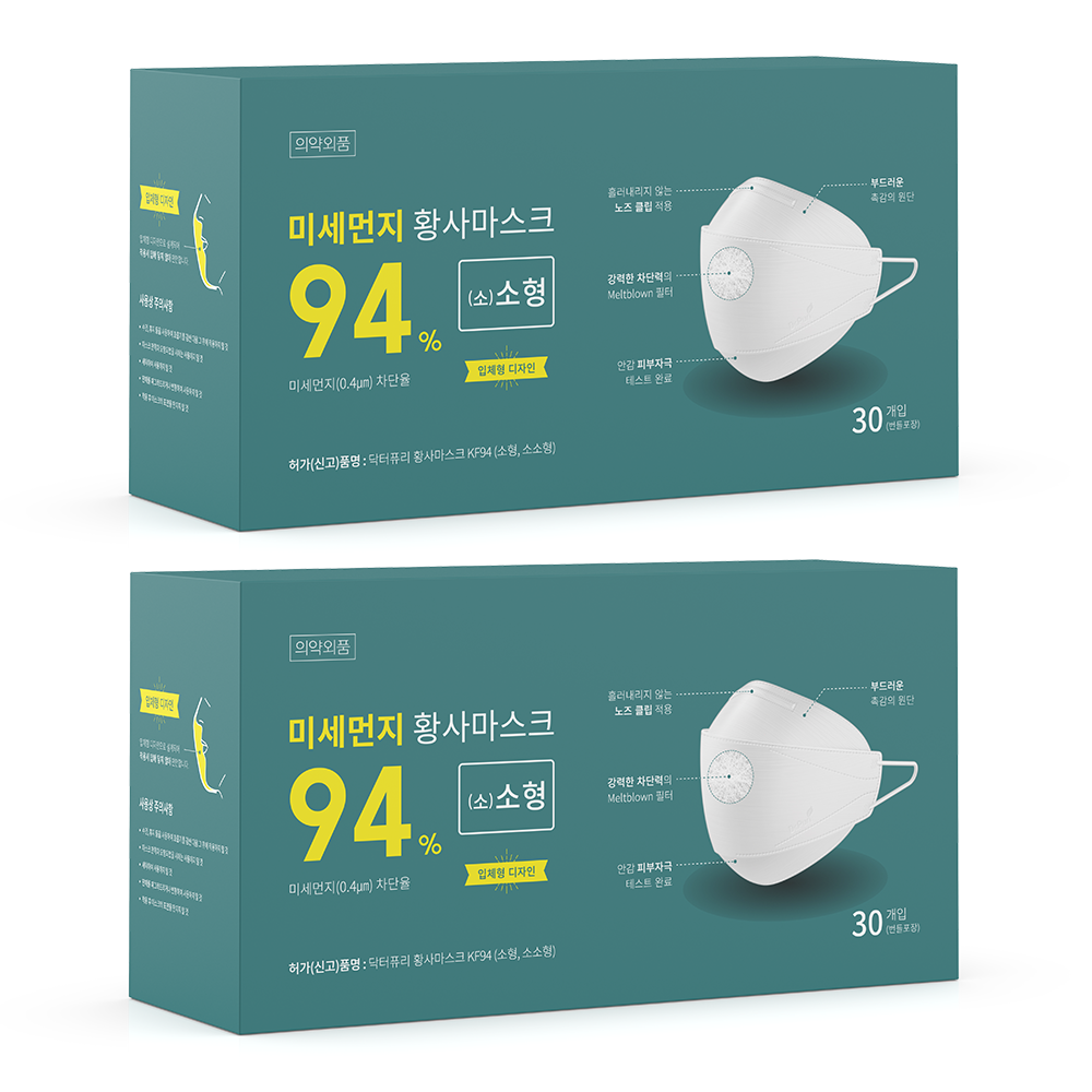 닥터퓨리 KF94 미세먼지 황사마스크 60매 (오리지널/뉴에스) 대형 - 상세 이미지 4