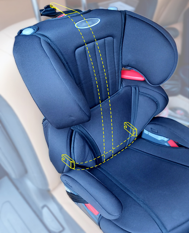 올인원 아이소픽스 래치벨트 테더벨트 일체형 ISOFIX 브라켓설치 어린이안전벨트 - 상세 이미지 2