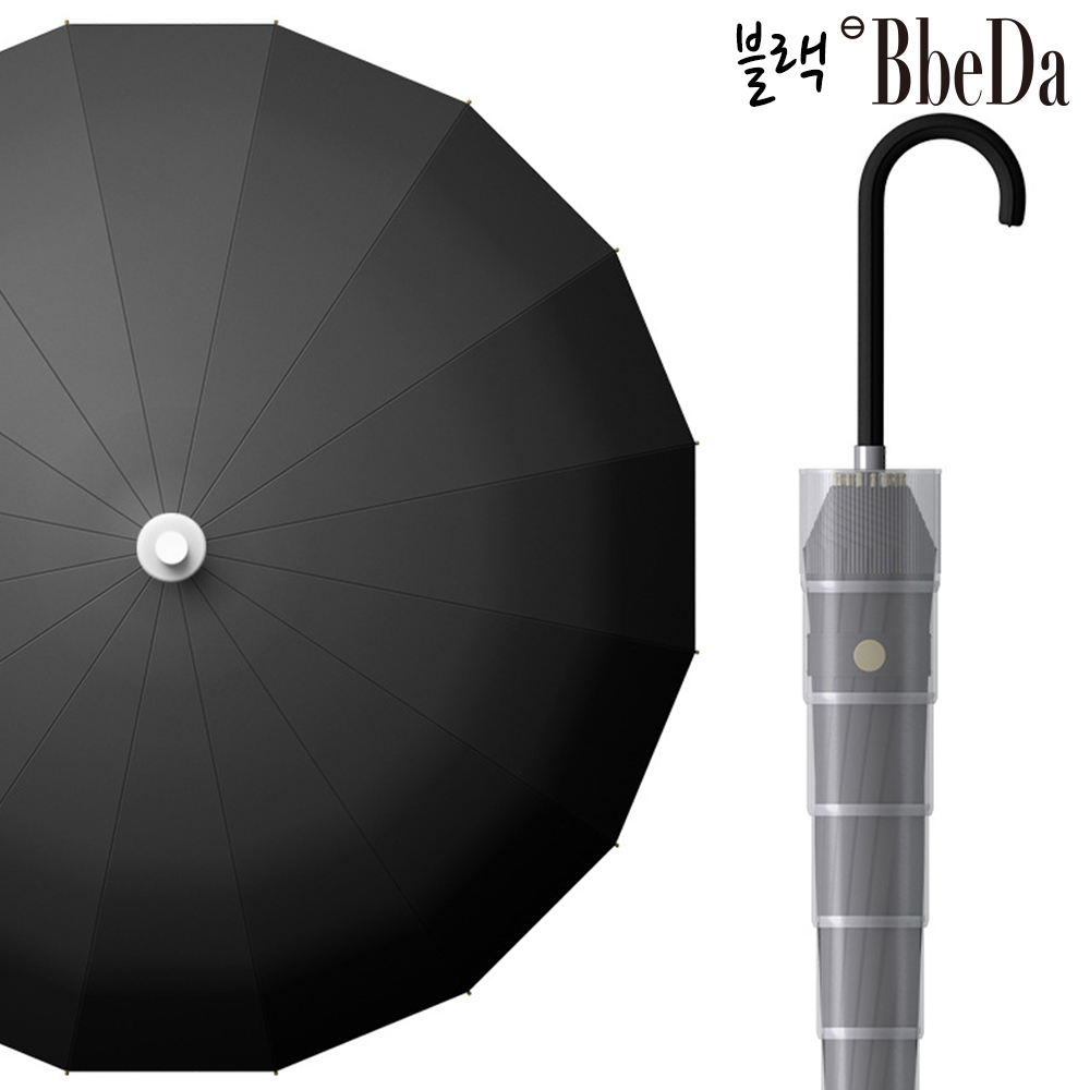 빼다 예쁜 파스텔톤 빗물받이 자동 배수캡 투명 커버 튼튼한 클래식 아이디어 장우산 - 상세 이미지 2