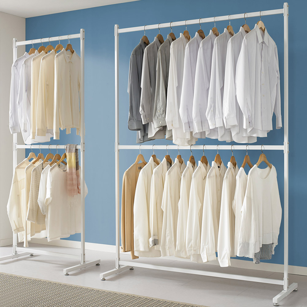철제 옷가게 2단 행거 드레스룸 스탠드 옷걸이 옷장 800