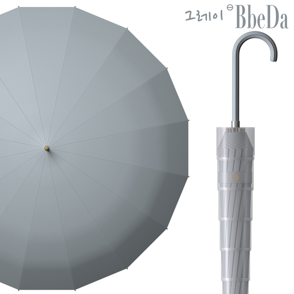 빼다 예쁜 파스텔톤 빗물받이 자동 배수캡 투명 커버 튼튼한 클래식 아이디어 장우산 - 상세 이미지 4