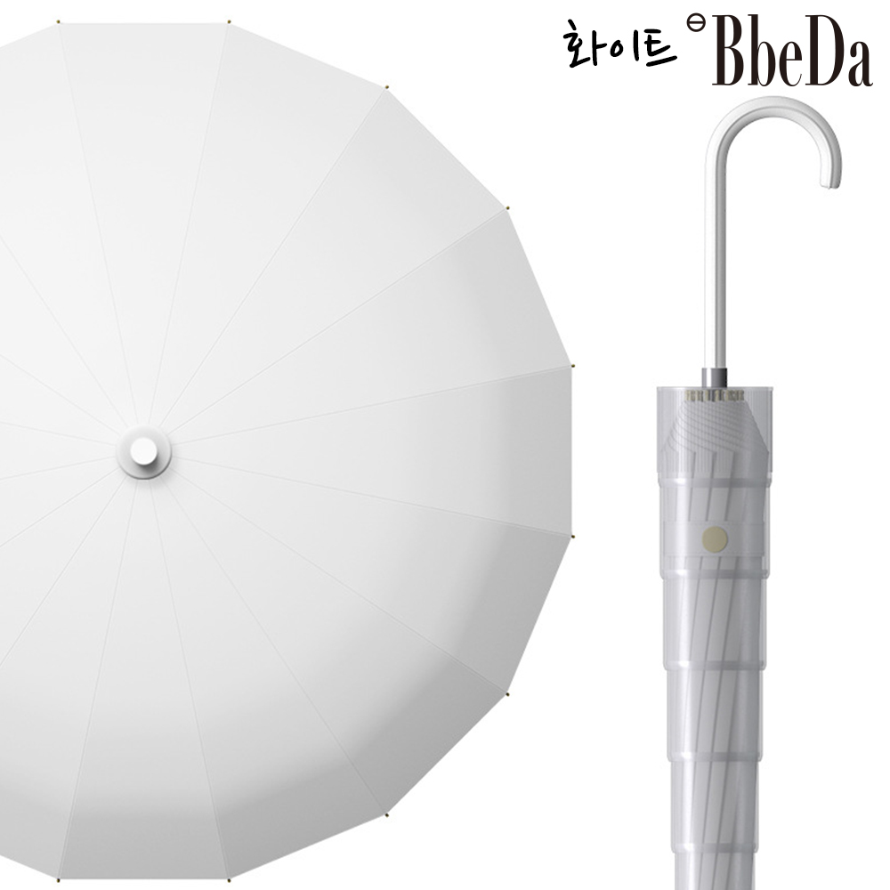빼다 예쁜 파스텔톤 빗물받이 자동 배수캡 투명 커버 튼튼한 클래식 아이디어 장우산 - 상세 이미지 3