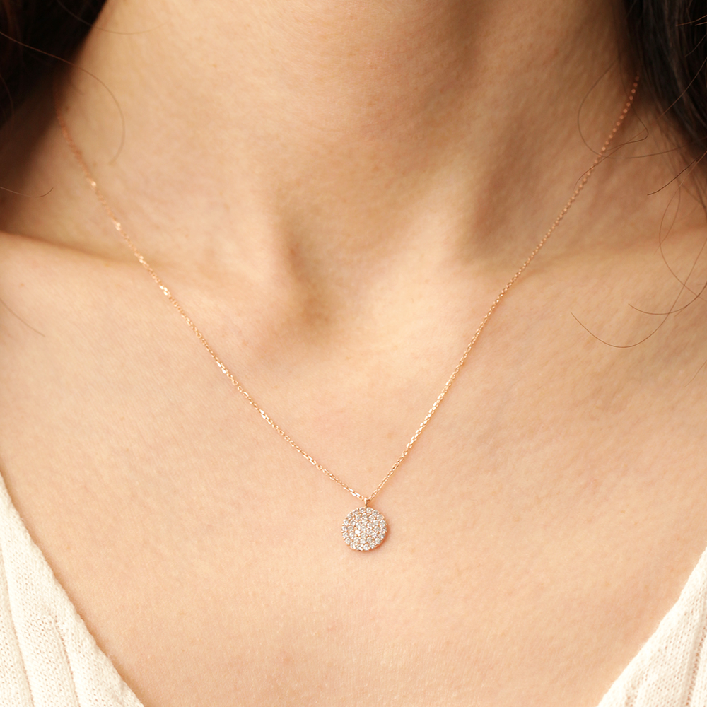 14K 18K 블링 큐빅 코인 목걸이 - SSG.COM