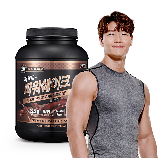 칼로바이 퍼펙트 파워쉐이크 아이솔레이트 WPI 유청단백질 헬스보충제 프로틴 파우더 초코맛 - 상품 이미지
