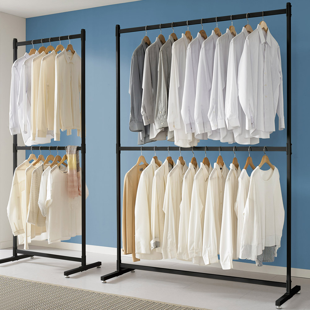 철제 옷가게 2단 행거 드레스룸 스탠드 옷걸이 옷장 800