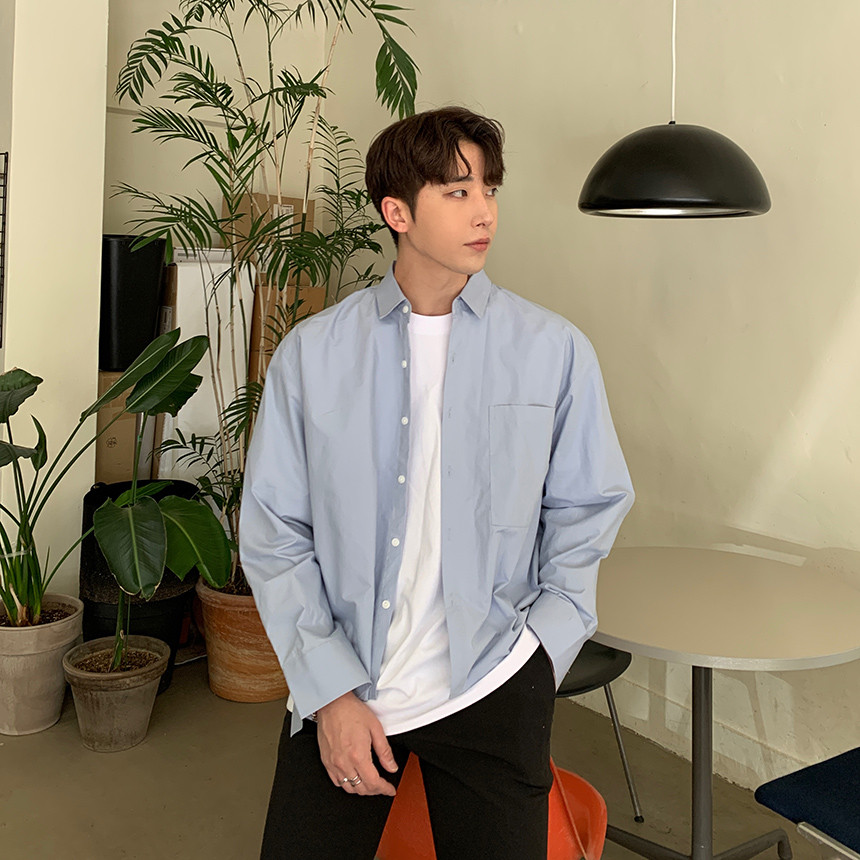 남자 크롭 캐주얼 셔츠 (3color) 남자 크롭 캐주얼 셔츠 (3Color)