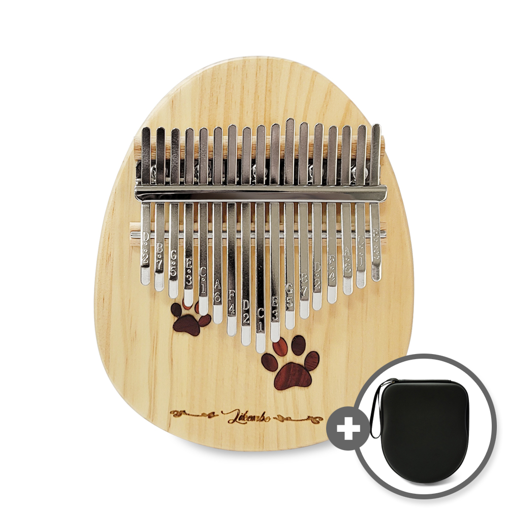 리켐베 우드 칼림바 댕댕이에그 손가락 엄지 피아노 취미 악기 17음계+하드케이스